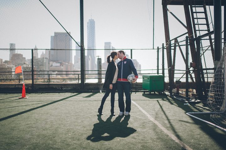 Danielle and Matt during their engagement session with NYC wedding photographer Ben Lau.
