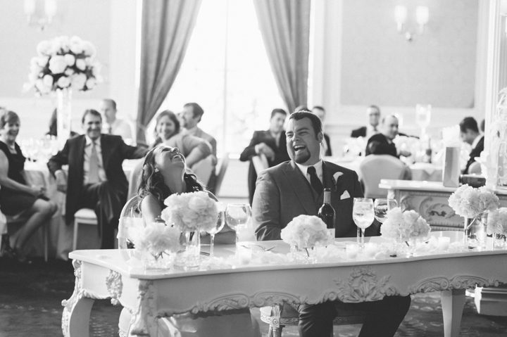 Toasts during a Westmount Country Club Wedding in Woodland Park, NJ. Captured by awesome NJ wedding photographer Ben Lau.