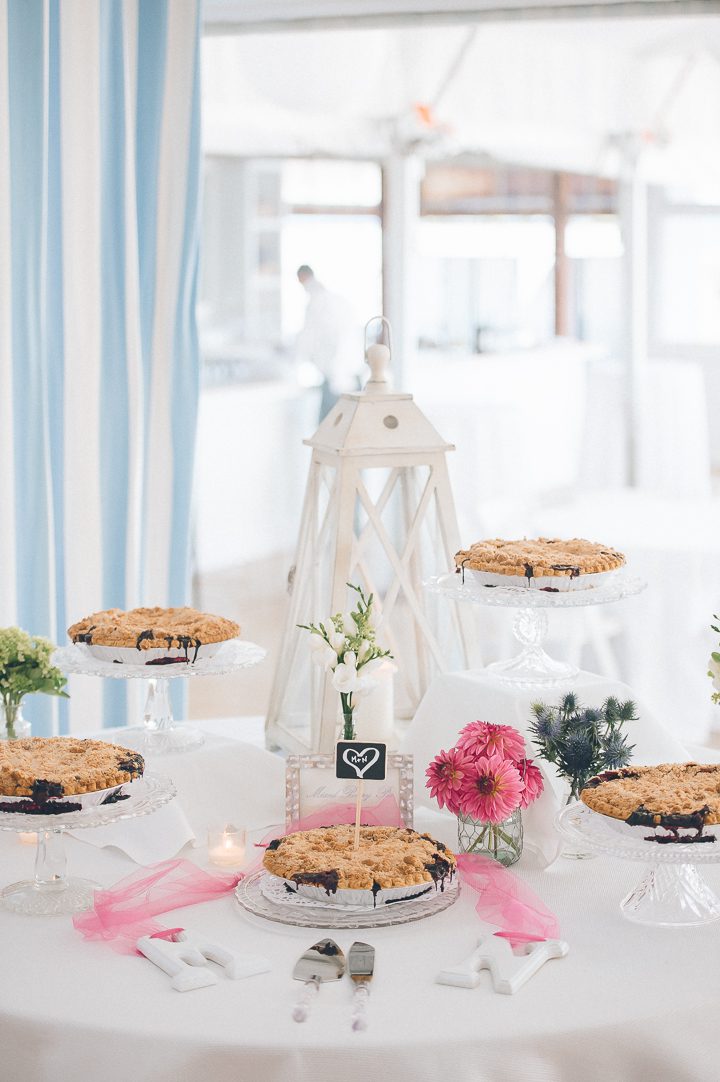 Reception decor for a beach wedding at Oceanbleu in Westhampton, NY. Captured by NYC wedding photographer Ben Lau.