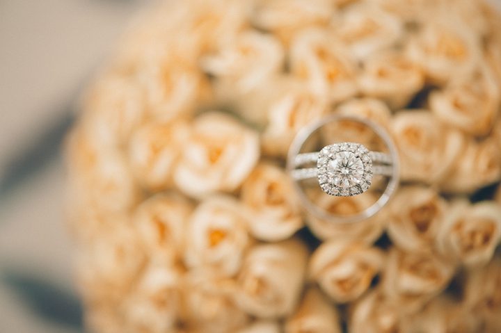 Wedding ring shot at Oceanbleu in Westhampton, NY. Captured by NYC wedding photographer Ben Lau.