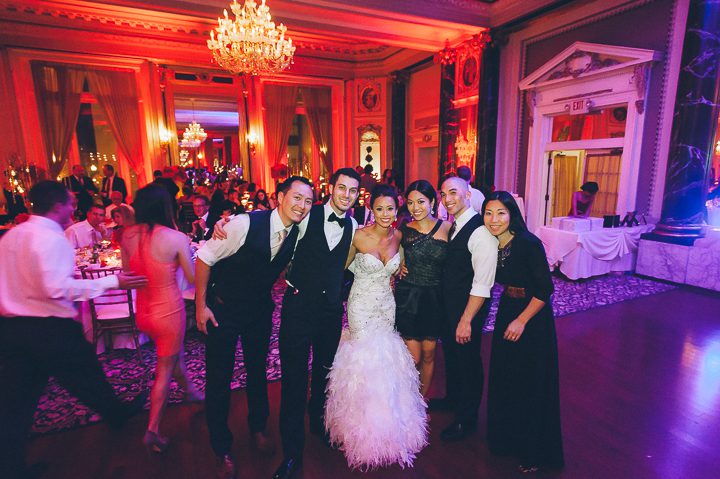 Ben and Karis Lau posing with their wedding couples, Lisa & Cyrus and Christine & Chalita.