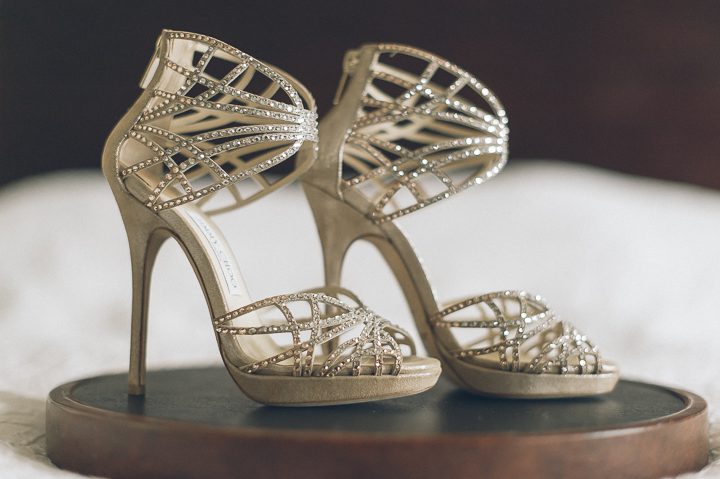 Wedding shoes at the Belvedere Hotel in Baltimore, MD. Captured by NYC wedding photographer Ben Lau.