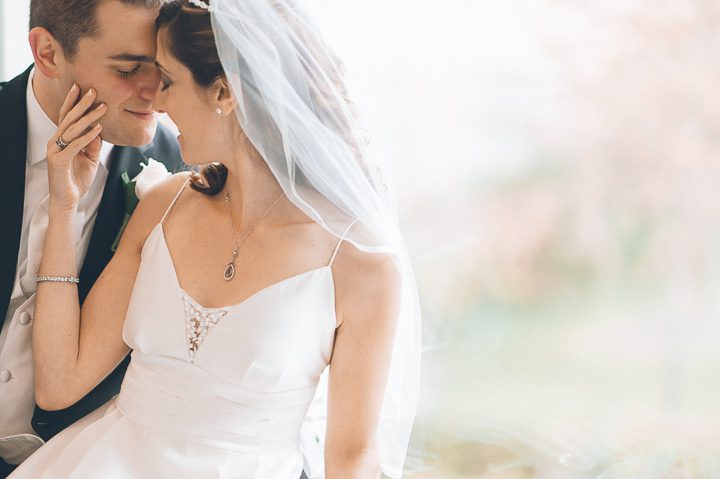 Bride and groom's portraits at St. John's University and Glen Cove Mansion. Captured by NYC wedding photographer Ben Lau.