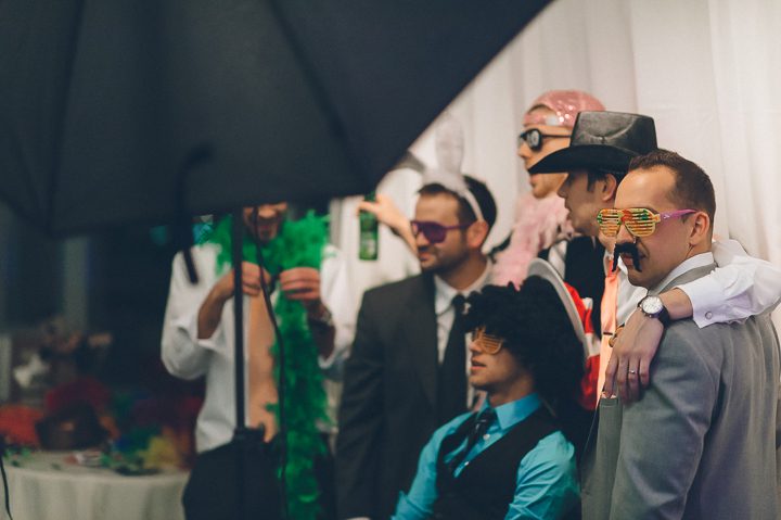Photo booth during a McLoones Pierhouse Wedding in Long Branch, NJ. Captured by NYC wedding photographer Ben Lau.