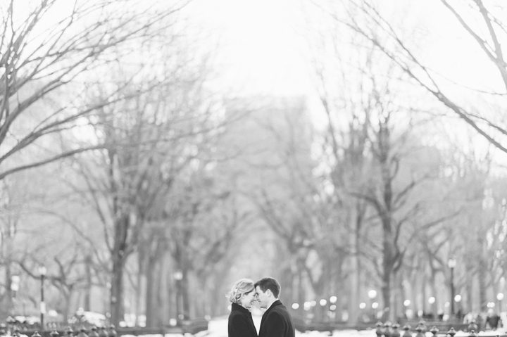 Bride and groom portraits in Central Park after their New York City Hall wedding, captured by NYC wedding photographer Ben Lau.