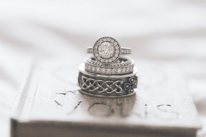 Creative ring shot. Crest Hollow Country Club wedding captured by NYC wedding photographer Ben Lau.