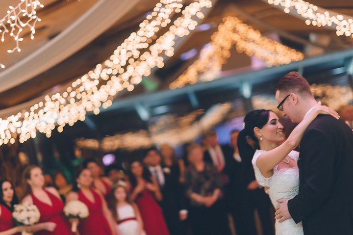 Bride and groom dance at Crest Hollow Country Club. Captured by NYC wedding photographer Ben Lau.