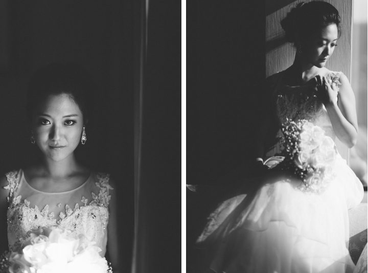 Bridal portraits at the Sheraton Laguardia East in Flushing, NY. Captured by NYC wedding photographer Ben Lau.