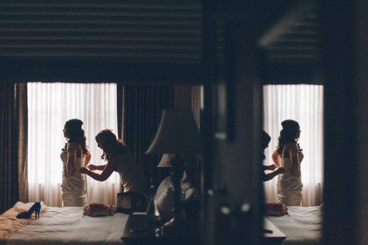 Wedding prep at the Inn at the Colonnade. Captured by Baltimore wedding photographer Ben Lau.