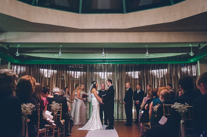 Wedding ceremony at the Inn at the Colonnade. Captured by Baltimore wedding photographer Ben Lau.