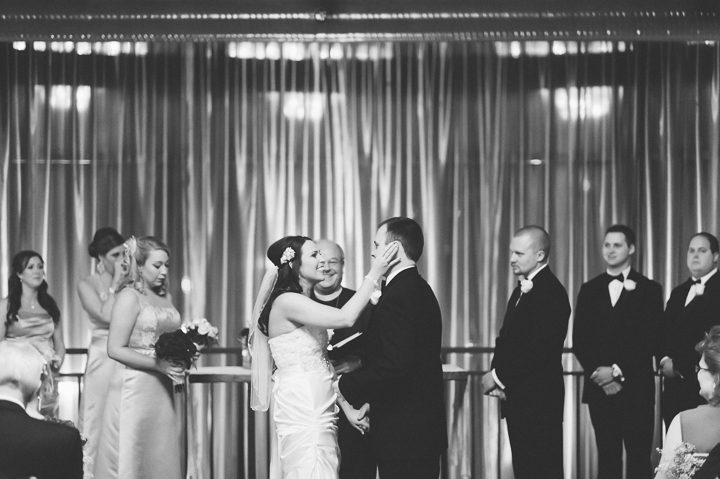 Wedding ceremony at the Inn at the Colonnade. Captured by Baltimore wedding photographer Ben Lau.