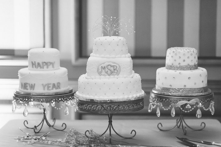 Wedding cake at the Inn at the Colonnade. Captured by Baltimore wedding photographer Ben Lau.