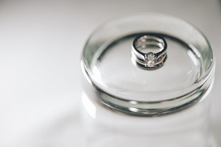 Wedding ring shot at Tula's Lounge in New Brunswick, NJ. Captured by Central Jersey Wedding Photographer Ben Lau.