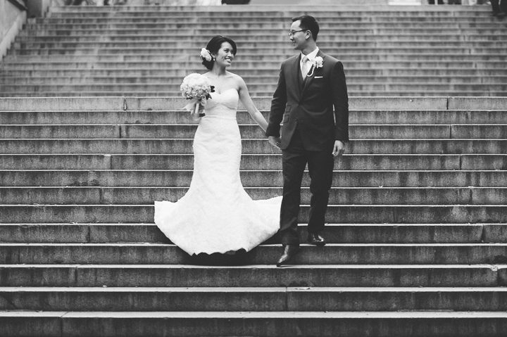 Wedding photos in Central Park. Captured by NYC wedding photographer Ben Lau.