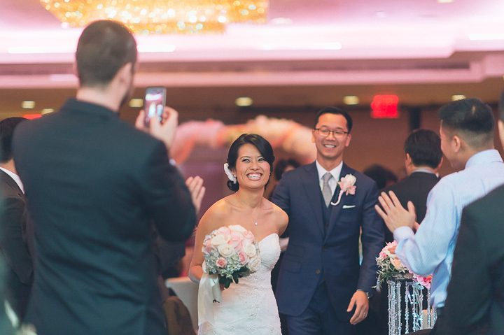 Wedding reception at Mudan's in Flushing Queens. Captured by NYC wedding photographer Ben Lau.