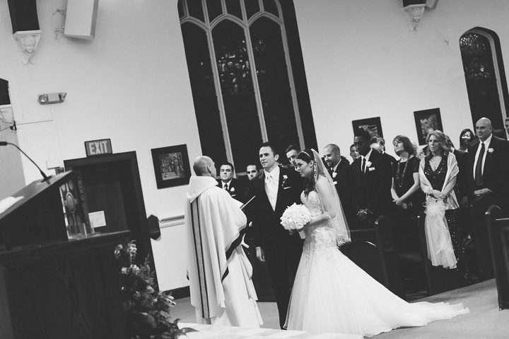 Wedding ceremony at St. Mary's Church in Pompton Lakes, NJ. Captured by Northern NJ wedding photographer Ben Lau.