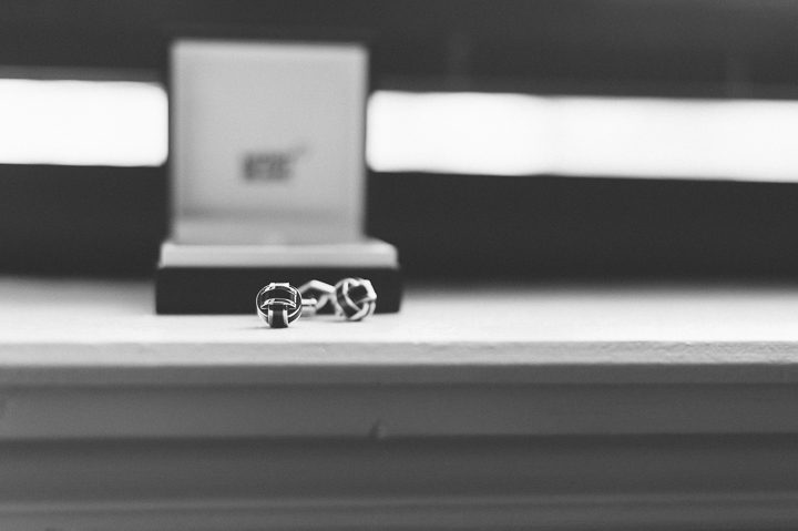Cufflink shot at the Essex House in NYC. Captured by NYC wedding photographer Ben Lau.