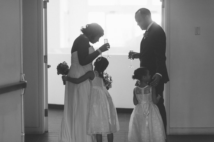 Family get-together after a wedding ceremony at the Maritime Parc in Jersey City, NJ. Captured by NYC wedding photographer Ben Lau.