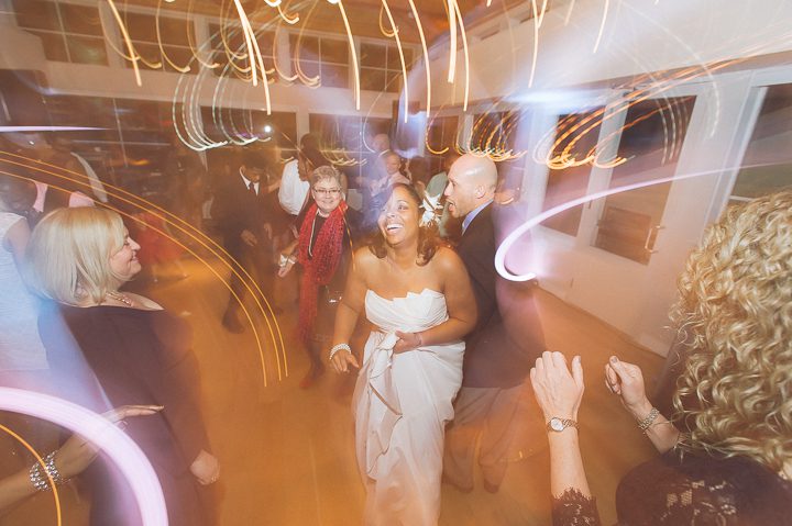 Bride dancing at her wedding at the Maritime Parc in Jersey City, NJ. Captured by NYC wedding photographer Ben Lau.