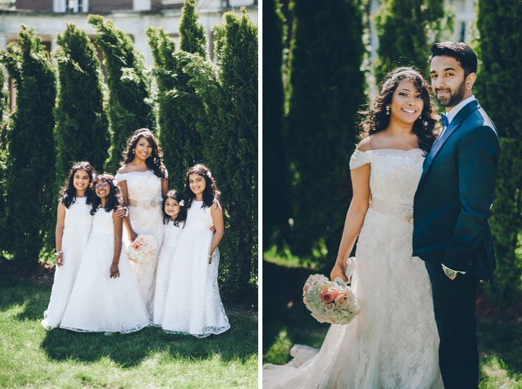 Bridal party photos for a NYIT de Seversky Mansion wedding in Old Westbury, NY. Captured by Long Island Wedding Photographer Ben Lau.