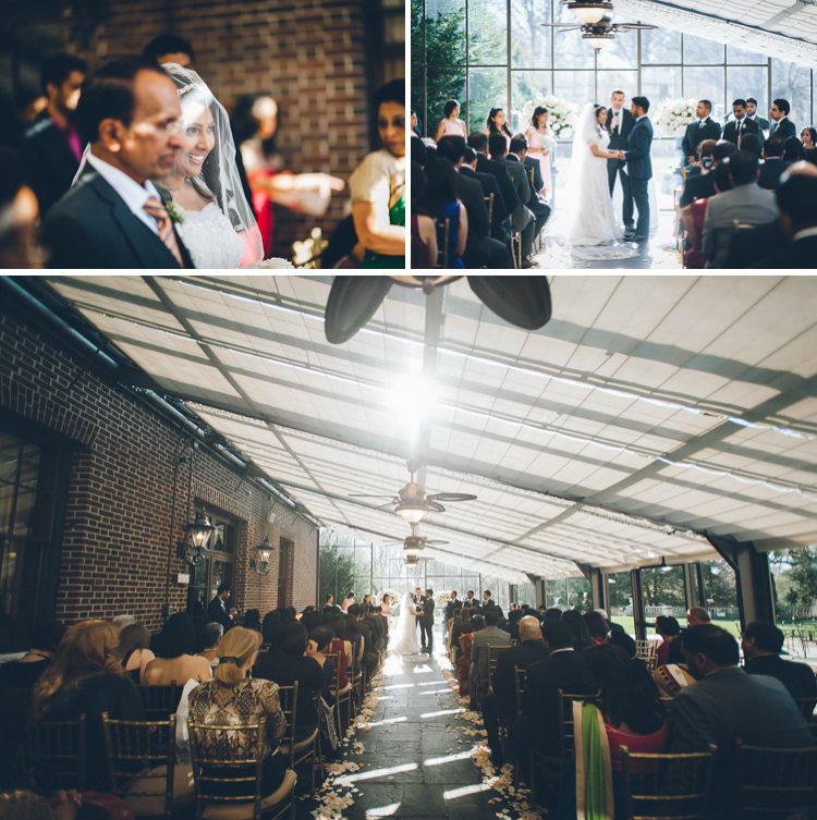 Wedding cermeony at NYIT de Seversky Mansion in Old Westbury, NY. Captured by Long Island Wedding Photographer Ben Lau.