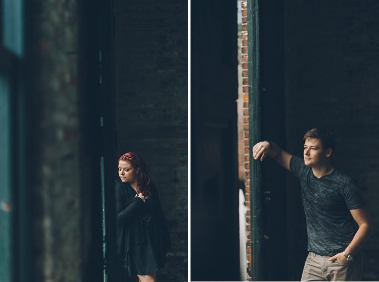 Alina & Yuriy solo portraits during their engagement session in Baltimore with NJ wedding photographer Ben Lau.