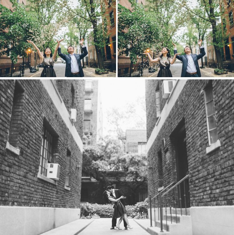 Fun engagement session in the West Village in NYC. Captured by NYC wedding photographer Ben Lau.