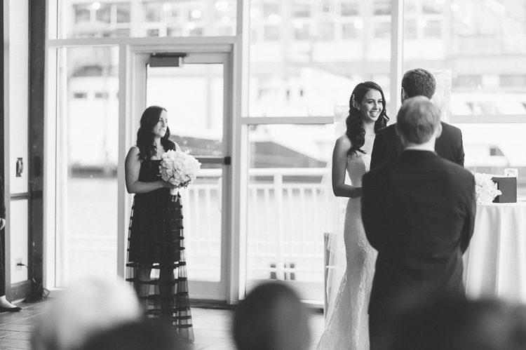 Wedding ceremony at Pier 60 & The Lighthouse. Captured by NYC wedding photographer Ben Lau.