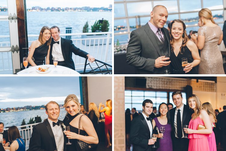 Wedding cocktail hour at Pier 60 & The Lighthouse. Captured by NYC wedding photographer Ben Lau.