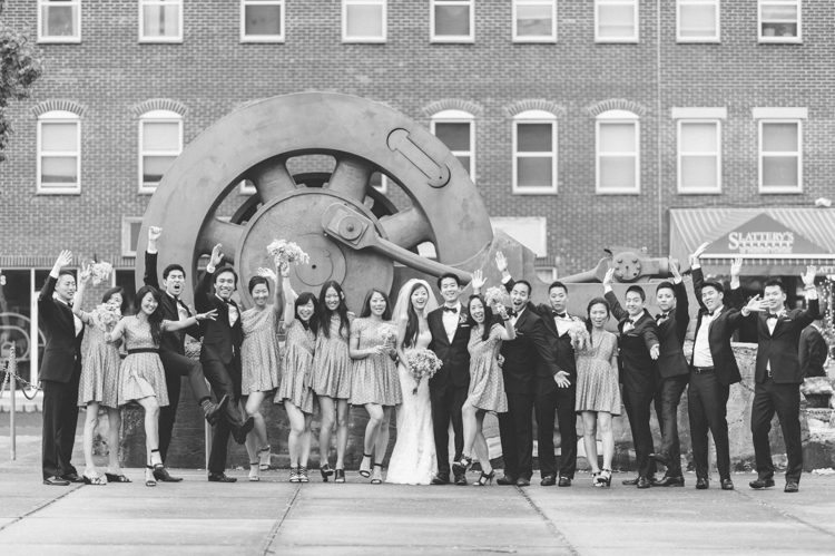 Bridal party photos in Piermont, NY. Captured by Northern NJ wedding photographer Ben Lau.