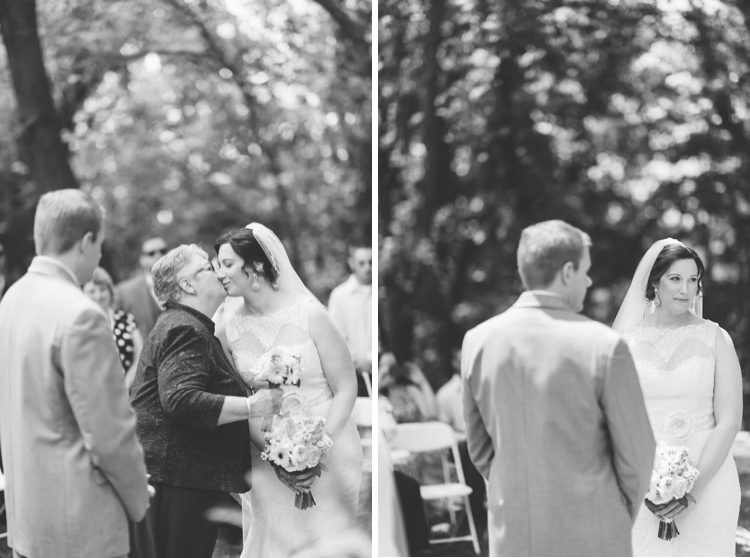 Wedding ceremony at Overhills Mansion in Baltimore, MD. Captured by Baltimore wedding photographer Ben Lau.