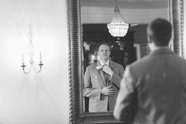 Groom portraits on the morning of his wedding at Overhills Mansion in Baltimore. Captured by Baltimore wedding photographer Ben Lau.