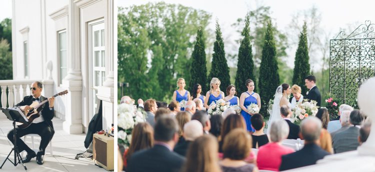 Wedding ceremony at The Palace at Somerset Park. Captured by Northern NJ wedding photographer Ben Lau.