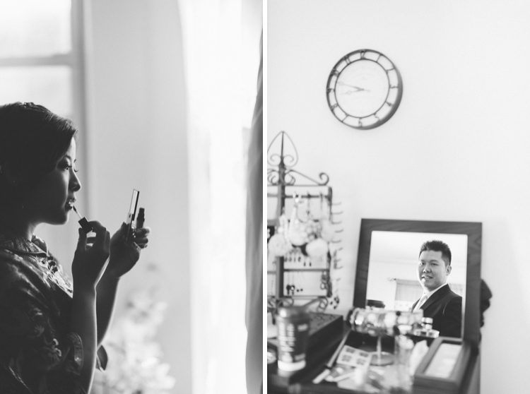 Bride prepares for her Chinese wedding in Brooklyn, NY. Captured by NYC wedding photographer Ben Lau.
