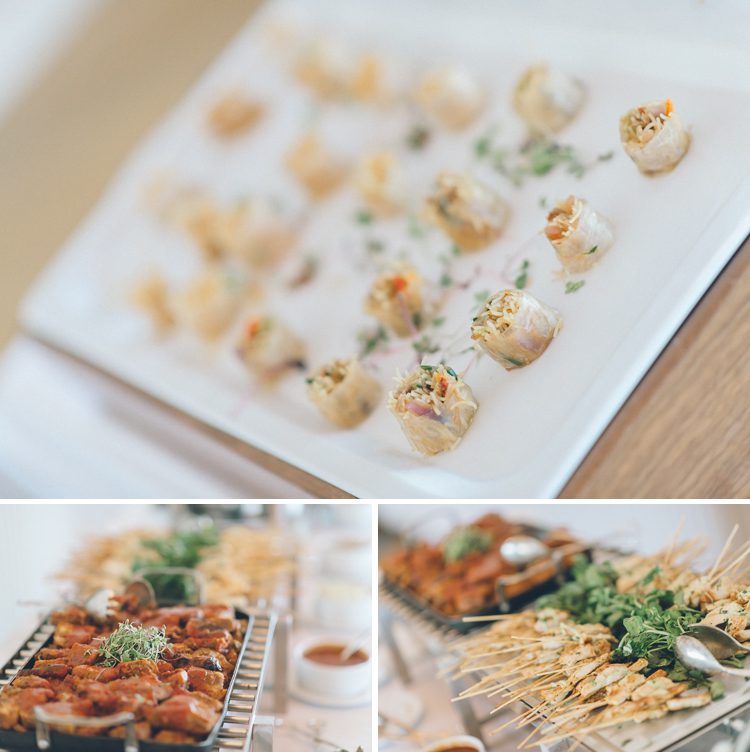 Cocktail food at the Maritime Parc. Captured by Jersey City wedding photographer Ben Lau.