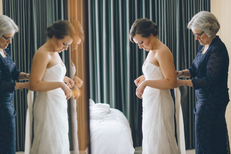 Bridal prep at the Conrad hotel in NYC. Captured by NYC wedding photographer Ben Lau.