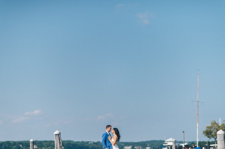 Sunset engagement session in Red Bank, NJ. Captured by NJ wedding photographer Ben Lau.