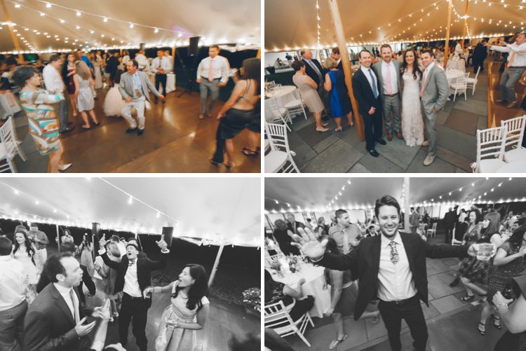 Guests dance during a wedding reception at the Florence Griswold Museum in Old Lyme, Connecticut.