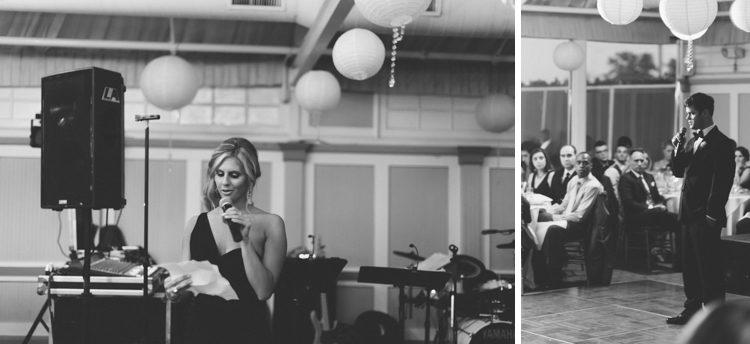 Toasts during a wedding reception at the LIberty House in Jersey City, NJ. Captured by awesome NJ wedding photographer Ben Lau.