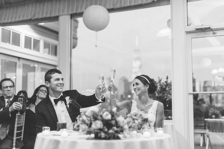 Wedding reception at the Liberty House in Jersey City, NJ. Captured by awesome NJ wedding photographer Ben Lau.