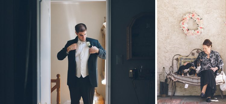 Groom prep on the morning of a wedding at the Inn at New Hyde Park. Captured by NYC wedding photographer Ben Lau.