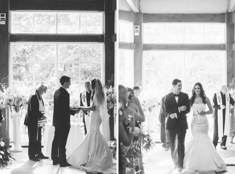 Wedding ceremony at the Central Park Boathouse. Captured by NYC wedding photographer Ben Lau.
