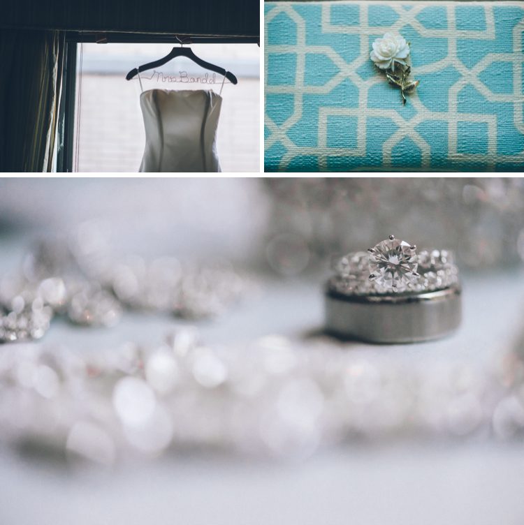 Bride details for her wedding at the Central Park Boathouse. Captured by NYC wedding photographer Ben Lau.