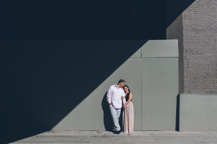Engagement session in the Meatpacking District and High Line Park. Captured by NYC wedding photographer Ben Lau.
