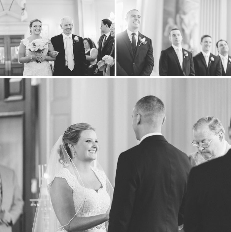 Wedding ceremony at St. Catherines Church in Spring Lake Heights. Captured by North Jersey wedding photographers at Ben Lau Photography.