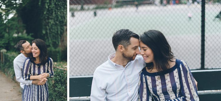 Engagement session in Queens, NY. Captured by NYC wedding photographer Ben Lau.