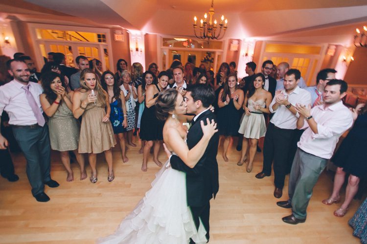 Reception during a Rock Island Country Club wedding in Sparta, NJ. Captured by Karis of Ben Lau Photography.