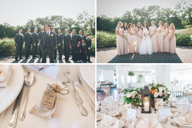 Bridal party and wedding decor for a Patriot Hills wedding in Stony Point, NY. Captured by NYC wedding photographer Ben Lau Photography.