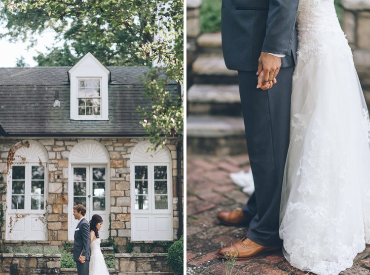 First Look for an Evergreen Country Club Wedding in Northern Virginia. Captured by NYC wedding photographer Ben Lau.