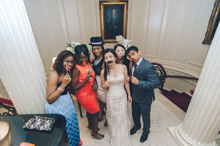 Wedding reception at the Lotos Club in NYC. Captured by NYC wedding photographer Ben Lau Photography.